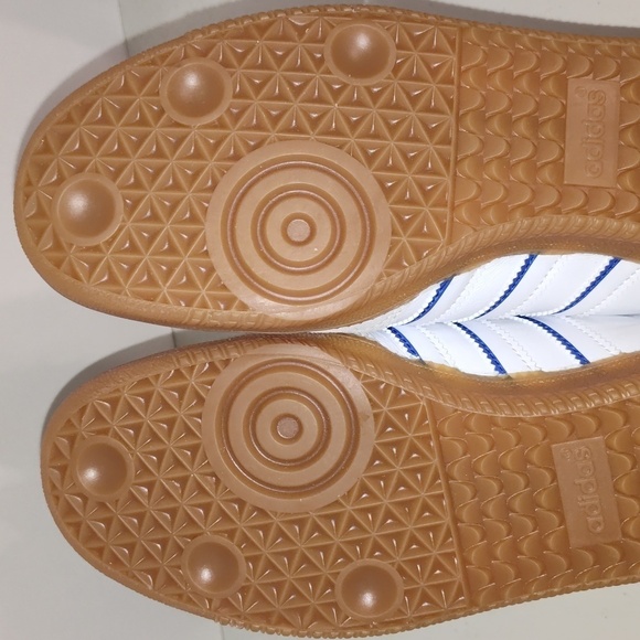 Adidas Samba Original Sneakers White Lucid Blue Size men's 11.5 - Picture 11 of 12